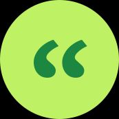 Green and lime colored quotation mark