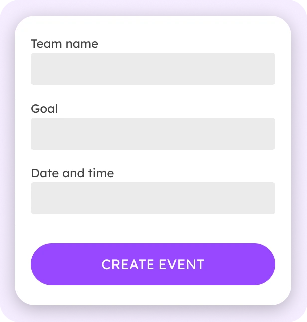 First step of creating a fundraising event in FundChamps