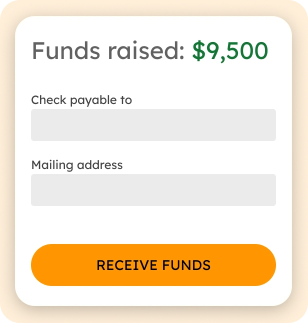 Third step of fundraising with FundChamps where the team manager can withdraw the funds received from supporters